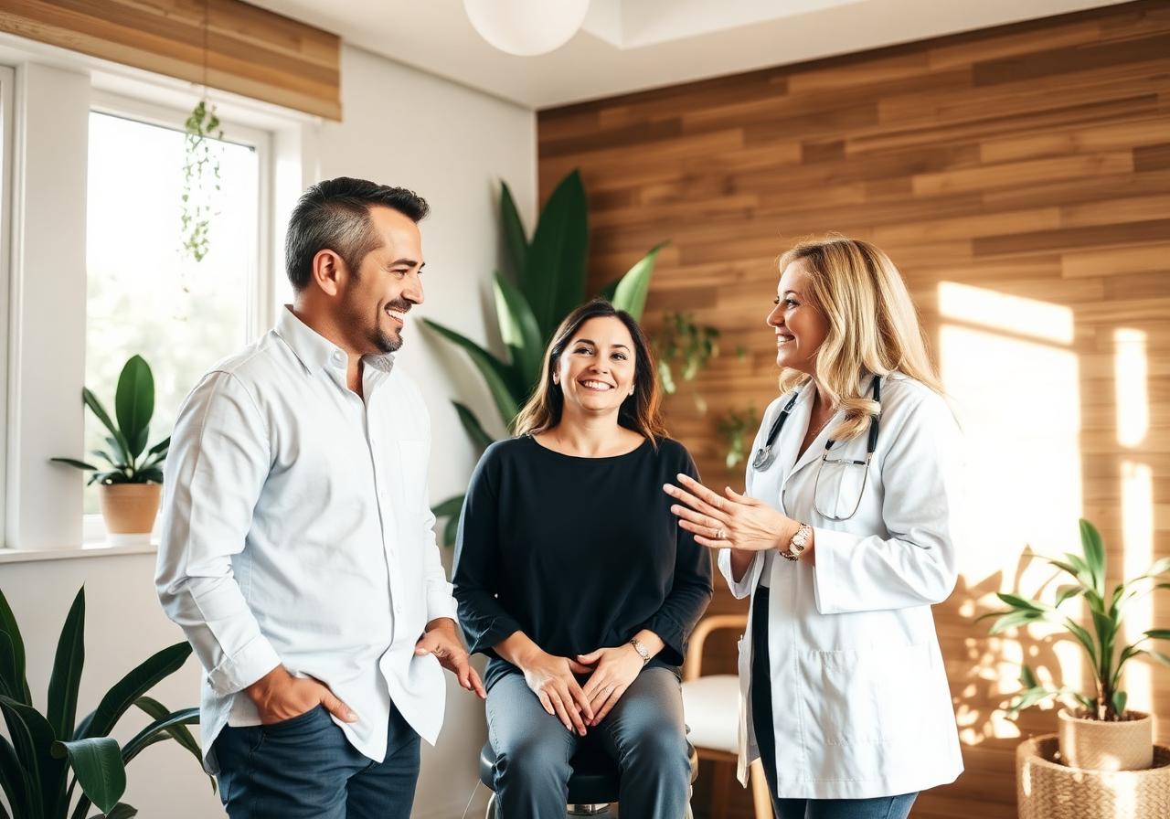 A holistic practitioner consulting with patients